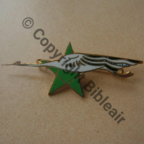 FES 3216.EMGA NH ECOLE TRANS FIL & ou BA.724 FES REMIGES NOIRES ET BLANCHES  SM Bol pince Dos lisse irreg Eclats dans cou Src.autrefoisthierry 9Eur02.20 